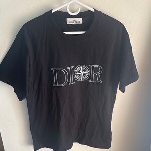 Stone Island Black Graphic Tee